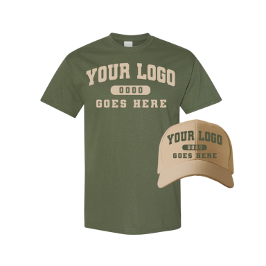 Combo PS1400 Cinnamon / Military Green Tee